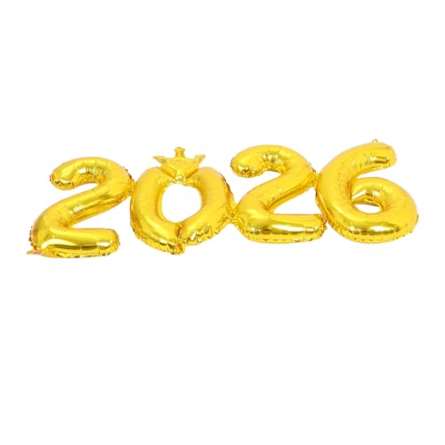 Zerodeko Goldene Riesige Zahlenballons „2026“ – Aluminiumfolienballons Der Klasse 2026 Banner Partydekoration Für Neujahr Abschlussfeier Geburtstag Hochzeit Foto Requisiten von Zerodeko