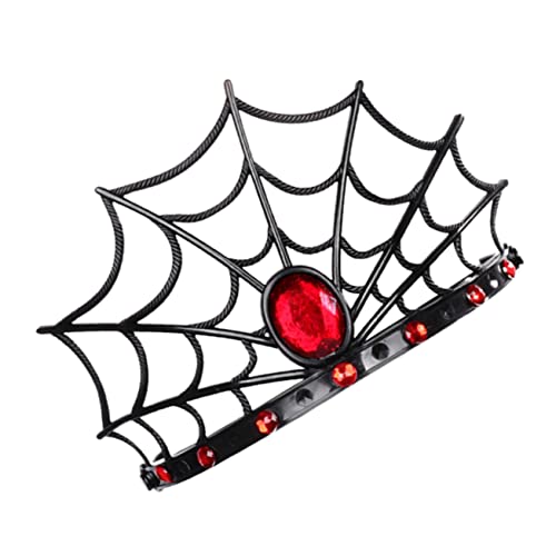 Zerodeko Halloween Haarreif Damen Spinnennetz Krone Cosplay Kopfschmuck Leicht Langlebig für Party Karneval Kostüm Zubehör Halloween Haarschmuck von Zerodeko