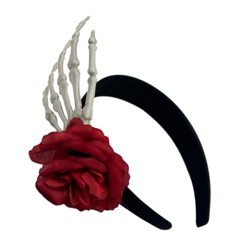 Zerodeko Halloween Haarreif mit Blumen und Tag der Toten Kopfschmuck für Kostümpartys Leicht und Bequem für Fotos mit Freunden und Familie von Zerodeko