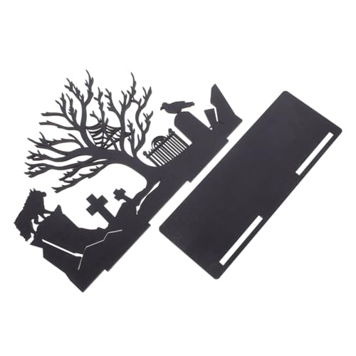 Zerodeko Halloween Holz Tischdekoration Spukhaus Wiederverwendbar Gruselige Halloween Tischmitte Holzschild für Innenbereich Festliche Partydeko Zerodeko Halloween Holz Tischdekoration Spukhaus Wiederverwendbar Gruselige Halloween Tischmitte Holzschild für Innenbereich Festliche Partydeko von Zerodeko