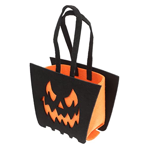 Zerodeko Halloween Süßigkeitenbeutel Wiederverwendbare Leuchtend Orangefarbene Tasche mit Teufelsmotiv aus Vliesstoff für und Partys für Halloween Feiern Süßigkeitenhalter Zerodeko Halloween Süßigkeitenbeutel Wiederverwendbare Leuchtend Orangefarbene Tasche mit Teufelsmotiv aus Vliesstoff für und Partys für Halloween Feiern Süßigkeitenhalter von Zerodeko