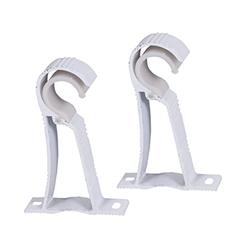 Zerodeko 2stücke Vorhangstangenhalter Aluminiumlegierung Roman Stil Stabile Halterung Für Vorhangstangen Mit Einfache Montage Weiß von Zerodeko