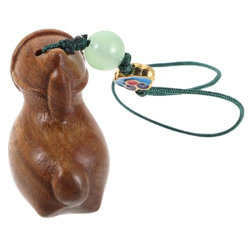 Zerodeko Handgeschnitzte Holzfigur Pferd Feng Shui Schlüsselanhänger Dekoration Natürliche Holzkunst für Zuhause und Büro Geschenkidee von Zerodeko