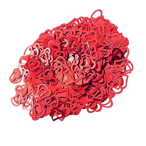 Zerodeko Herzförmiges Konfetti Hochzeitsdeko für Romantische Feiern Party Accessoire aus Hochwertigem Wiederverwendbar für Tischdekoration Karten und Diy Projekte Rot von Zerodeko
