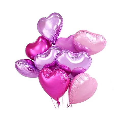 Zerodeko Herzform Folienballons Rosa Und Helllila Für Valentinstag Hochzeit Verlobung Und Feierlichkeiten Romantische Ballons Für Besondere Anlässe von Zerodeko