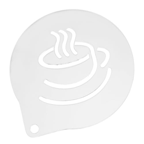 Zerodeko Kaffee Schablonen Wiederverwendbare Vorlagen für Cappuccino Latte Art Puderzucker Diy Kaffee Dekoration für Milchkaffee Kuchen und Heiße von Zerodeko