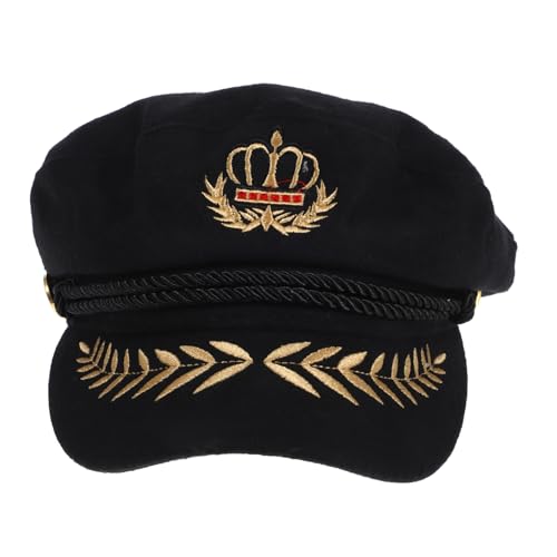 Zerodeko Kapitänsmütze mit Feiner Stickerei Verstellbare Matrosenhut für Kostümpartys Cosplay Accessoire für Damen und Herren für Zerodeko Kapitänsmütze mit Feiner Stickerei Verstellbare Matrosenhut für Kostümpartys Cosplay Accessoire für Damen und Herren für von Zerodeko