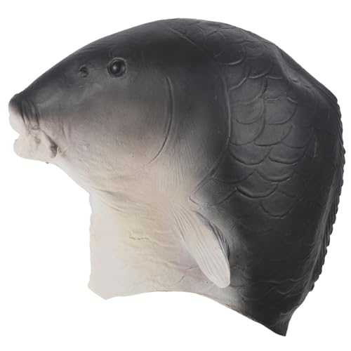 Zerodeko Karpfen Kopfmaske Halloween Cosplay Tierische Kopfbedeckung Karneval Party Dekorative Für Erwachsene Und Jugendliche von Zerodeko