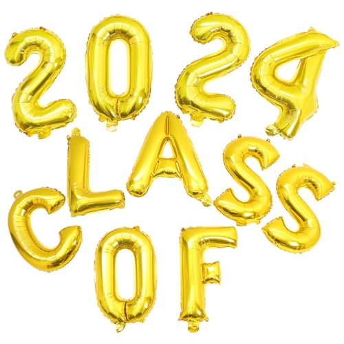 Zerodeko Klasse Von 2024 Folienballons Abschlussballons 2024 Folienzahlenballons Abschlussfeier Dekorationen 2024 Abschluss-Themenballon Für Abschlussfeier von Zerodeko