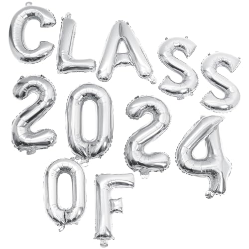 Zerodeko Klasse Von 2024 Folienballons: Abschlussballons 2024 Folienzahlenballons Abschlussfeier Dekorationen 2024 Abschluss-Themenballon Für Abschlussfeier von Zerodeko