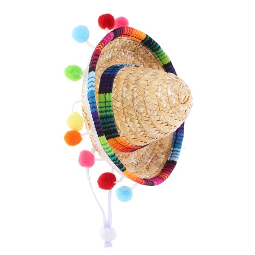 Zerodeko Kleiner Mexikanischer Sombrero mit Kinnriemen Bunter Pompon Leichter Partyhut für Karneval und Kostüm Vielseitiges Accessoire für Halloween und Festlichkeiten Zerodeko Kleiner Mexikanischer Sombrero mit Kinnriemen Bunter Pompon Leichter Partyhut für Karneval und Kostüm Vielseitiges Accessoire für Halloween und Festlichkeiten von Zerodeko