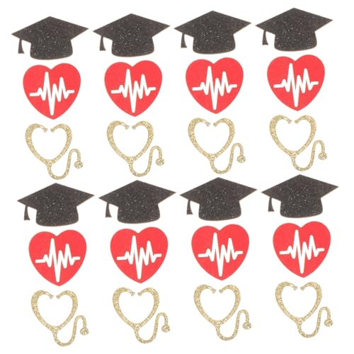 Zerodeko Krankenschwester Abschlussfeier Konfetti Tischstreuung für Graduierungsfeiern mit Goldenen Roten Herzen und Schwarzen Party Dekoration für Krankenschwestern Zerodeko Krankenschwester Abschlussfeier Konfetti Tischstreuung für Graduierungsfeiern mit Goldenen Roten Herzen und Schwarzen Party Dekoration für Krankenschwestern von Zerodeko