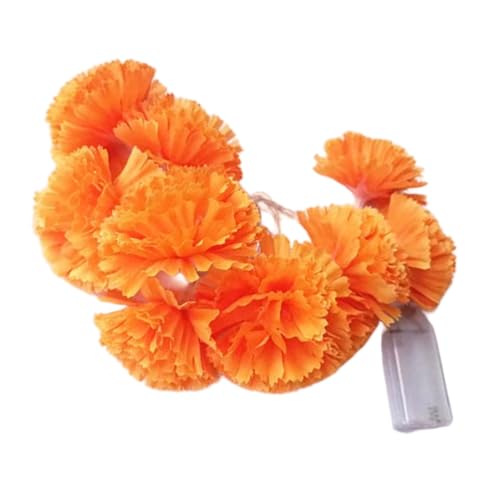 Zerodeko Künstliche Ringelblumen Lichterkette LED Girlande Material für Halloween Party Dekoration Tag der Toten Festliche Beleuchtung Innenbereich von Zerodeko