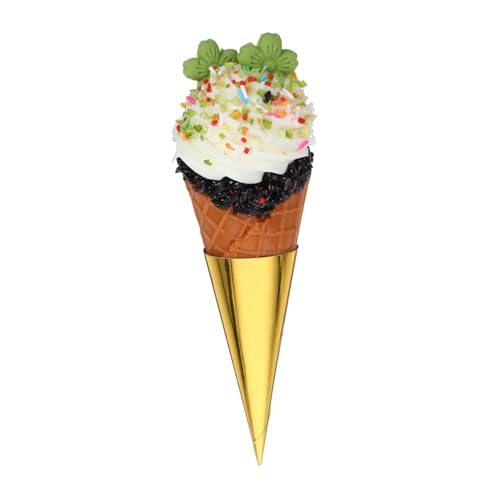 Zerodeko Künstliches Eismodell aus Realistisches Eiscreme Display für Fotografie und Dekoration Lebensechte Eistüte für Zuhause und Geschäfte Perfektes für Kreative Präsentationen von Zerodeko