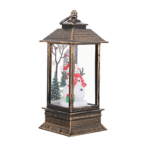 Zerodeko Laterne Lichterkette Batteriebetrieben Weihnachten Desktop Ornament Schneemann Nachtlicht Tischdekoration von Zerodeko