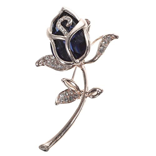 Zerodeko Lustige Rosenbrosche Brosche Neuheit Brosche Rosenschmuck Dekorative Broschennadel Süßes Pin-abzeichen Mama Brosche Mit Rosenblütenblatt Brosche Dekorativ Black von Zerodeko