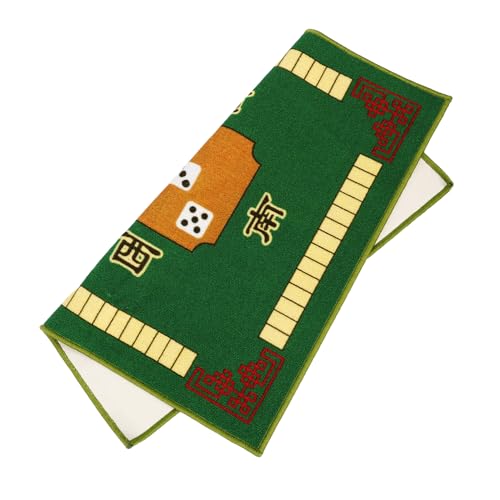 Zerodeko Mahjong Tischmatte rutschfest und Geräuschreduzierend Quadratische Spielmatte für Mahjong Poker und Brettspiele Grün Langlebig und Leicht zu Lagern von Zerodeko