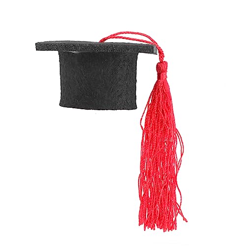 Zerodeko Mini Doktorhut Weinflaschen Dekoration Rot mit Quaste Wiederverwendbarer Weinverschluss für Party Hochzeit Weihnachten Geschenkidee für Weinliebhaber und Festliche Anlässe von Zerodeko