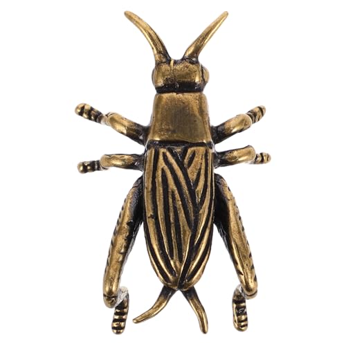 Zerodeko Miniaturisierte Messing Grillen Figurine Verspielte Dekoration für Schreibtisch Kaffeetisch Handgefertigte mit Feinen Details für und Cafés Einzigartiger Wohnakzent von Zerodeko