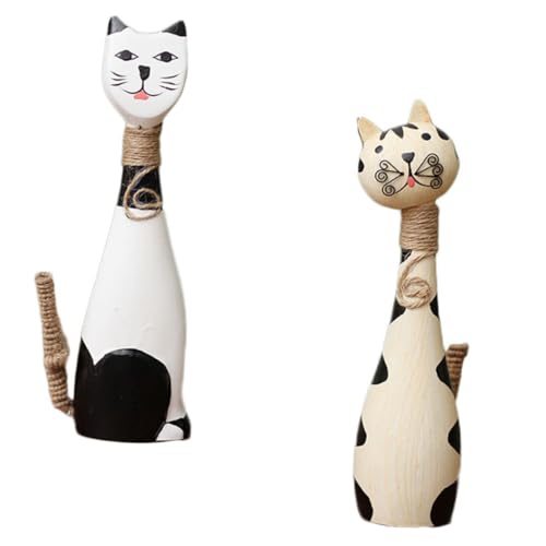 Zerodeko Modische Holz Paare Katze Ornament Home Decor Katze Desktop Dekoration Zerodeko Modische Holz Paare Katze Ornament Home Decor Katze Desktop Dekoration von Zerodeko