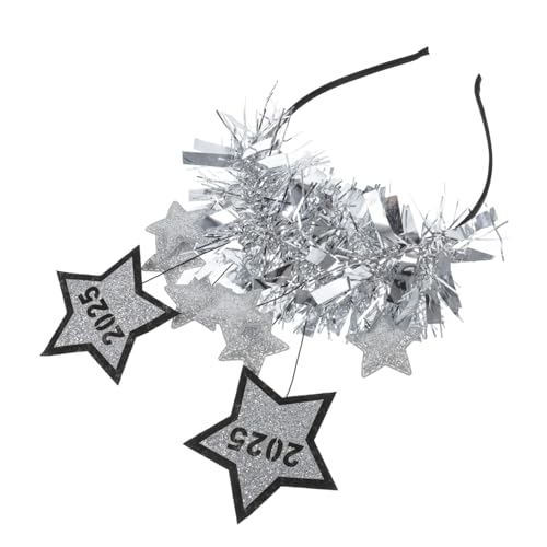Zerodeko Neujahrs Stirnband mit Sternen Lametta Glitzer Haarband für Frauen Festliches Haaraccessoire Wiederverwendbar und Leicht für Partys und Feiern Zerodeko Neujahrs Stirnband mit Sternen Lametta Glitzer Haarband für Frauen Festliches Haaraccessoire Wiederverwendbar und Leicht für Partys und Feiern von Zerodeko