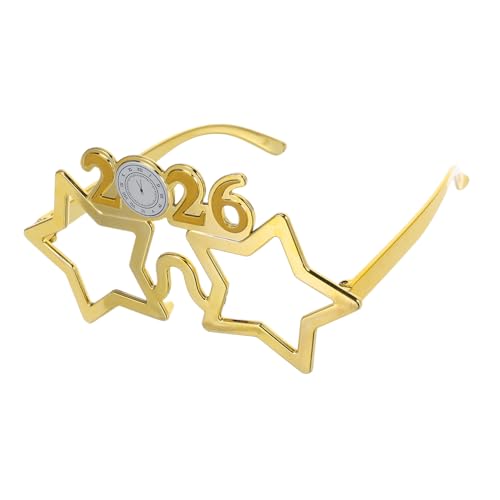 Zerodeko Neujahrsbrille Goldfarben Partybrille mit Auffälliger für Silvesterfeiern Requisiten Leichtes Material Spaßige Neuheit für Jahreswechsel Zerodeko Neujahrsbrille Goldfarben Partybrille mit Auffälliger für Silvesterfeiern Requisiten Leichtes Material Spaßige Neuheit für Jahreswechsel von Zerodeko