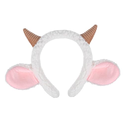 Zerodeko Niedliches Schäferhörner Stirnband aus Weichem Leichtes Cartoon Haarreif für Party Cosplay und Kinderspiele Bequemes Tierkopfschmuck für Hochzeit und Geburtstag von Zerodeko