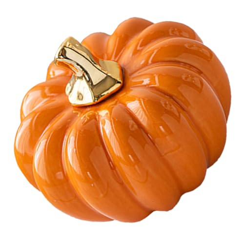 Zerodeko Nordischer Keramikkürbis Lebensechte Kürbisskulptur Künstliche Kürbisse Maskenschmuck Kürbis Serviettenhalter Herbstdekor Kürbisse Herbstkürbis Laterne Künstliche von Zerodeko