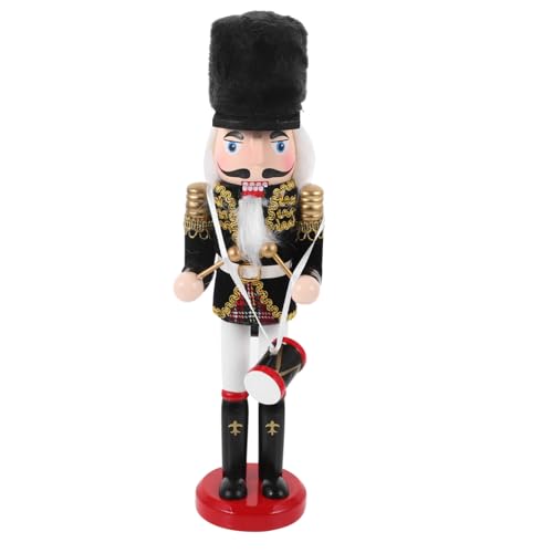 Zerodeko Nussknacker Holzfigur Weihnachtsdeko Handgefertigt Soldat Design Festliche Wohnraumdekoration für Tisch Regal und Büro Weihnachten von Zerodeko