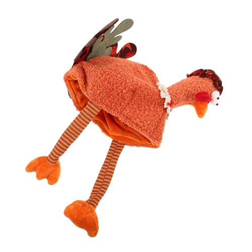 Zerodeko Plüsch Truthahn Hut Kuscheliger Thanksgiving Kopfschmuck Lustige Verkleidung für Karneval Kostümfest und Erwachsene von Zerodeko