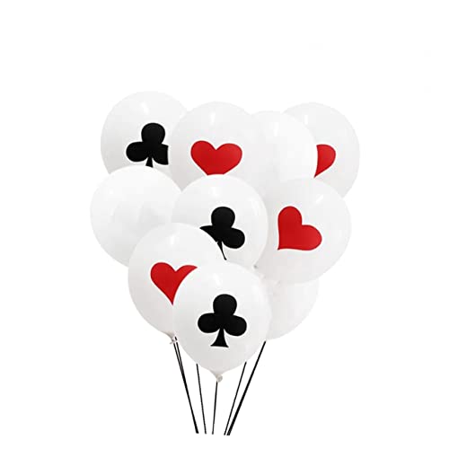 Zerodeko Poker Ballon Kreative Latex Ballons Für Themenpartys Geburtstag Bar Und Besondere Anlässe Rote Herz Und Schwarze Pik Ballons von Zerodeko