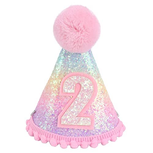 Zerodeko Rainbow Geburtstagskrone Hut für Bunte Glitzer Partyhüte mit Fellball Jahre Alt für Geburtstagspartys und Festliche Anlässe Zerodeko Rainbow Geburtstagskrone Hut für Bunte Glitzer Partyhüte mit Fellball Jahre Alt für Geburtstagspartys und Festliche Anlässe von Zerodeko
