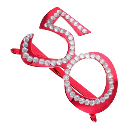 Zerodeko Rhinestone Birthday Party Brille mit Glitzersteinen Leichte Kunststoffrahmen Auffällige Jubiläumsbrille für Damen und Herren Robustes Komfortables Fotorequisit für Feierlichkeiten Zerodeko Rhinestone Birthday Party Brille mit Glitzersteinen Leichte Kunststoffrahmen Auffällige Jubiläumsbrille für Damen und Herren Robustes Komfortables Fotorequisit für Feierlichkeiten von Zerodeko