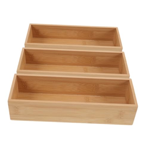 Zerodeko Schmucktablett Aus Holz 3-teilig Kommode Aufbewahrungskorb Küchenschubladen-organizer Speisekammer Utensilienhalter Besteck-organizer Zerodeko Schmucktablett Aus Holz 3-teilig Kommode Aufbewahrungskorb Küchenschubladen-organizer Speisekammer Utensilienhalter Besteck-organizer von Zerodeko