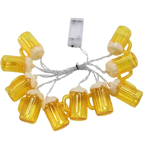 Zerodeko Schnur Hängeleuchten Für Schlafzimmer Weihnachtsbeleuchtung Dekorationen Für Geburtstagsfeiern Lichterketten Tiki-lichter Zimmerdekoration Für Teenager-mädchen Plastik Bier von Zerodeko