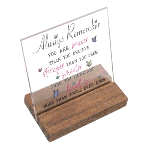 Zerodeko Schreibtischdekoration Nettes Schreibtischzubehör Stand Staffelei Stehen Tischplatte Inspirierend Ästhetisch Gravierte Plaques Schreibtischaccessoires Für Frauen Steht Büro Hölzern von Zerodeko