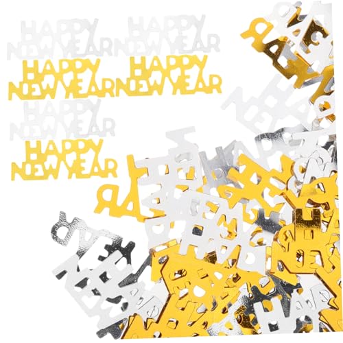 Zerodeko Silber Gold Konfetti Year Party Dekoration Tischdeko Vielseitig Verwendbar für Festliche Silvester Feier und Geschenktütenfüllung von Zerodeko