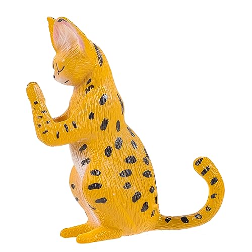 Zerodeko Simulationskatzenmodell Desktop-Dekoration Kätzchen Figur Realistische Tierfiguren Spielzeug Katzenskulptur Realistisches Kätzchen Katzendekoration PVC Die Katze Kind Geschenk von Zerodeko