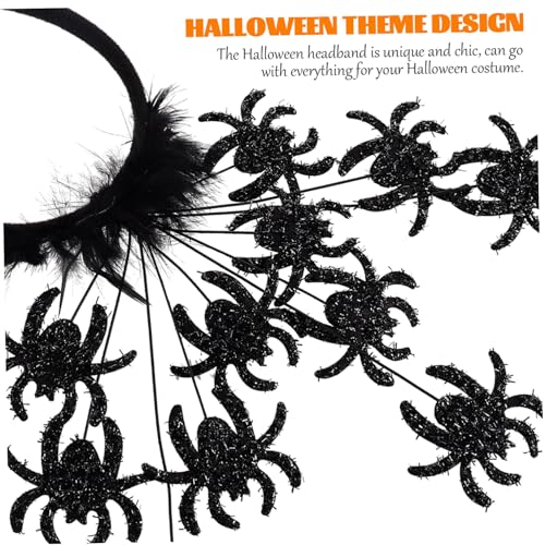 Zerodeko Spinnen Stirnband Urlaubsparty Zubehör Spinnen Party Accessoire Für Erwachsene Haarband Halloween Cosplay Stirnband Kunst Festival Spinne Halloween von Zerodeko