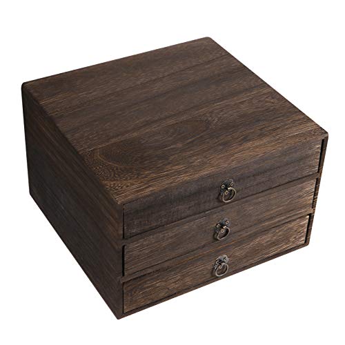 Zerodeko Stapelbare Schreibtisch- Aufbewahrungsbox aus Holz mit Schubladen Vintage- Bürobedarf Und Zubehör Briefablage Schreibtisch- Organizer aus Holz Schreibtisch- Organizer im Zerodeko Stapelbare Schreibtisch- Aufbewahrungsbox aus Holz mit Schubladen Vintage- Bürobedarf Und Zubehör Briefablage Schreibtisch- Organizer aus Holz Schreibtisch- Organizer im von Zerodeko