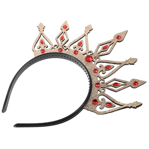 Zerodeko Stirnband Damen Gold Vintage Kopfstück Party Haaraccessoire für Mädchen Tiara Geburtstagsfeier Festliche Kopfbedeckung Komfortabel Robust von Zerodeko
