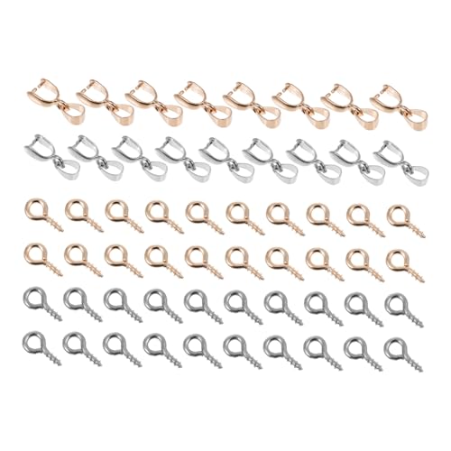 Zerodeko Teiliges Schmuckzubehör mit Schraubösen und Schraubstiften in Gold und Silber Langlebige Legierung DIY Epoxidharz Bastelmaterial für Halsketten und Armbänder Einfache Montage Zerodeko Teiliges Schmuckzubehör mit Schraubösen und Schraubstiften in Gold und Silber Langlebige Legierung DIY Epoxidharz Bastelmaterial für Halsketten und Armbänder Einfache Montage von Zerodeko