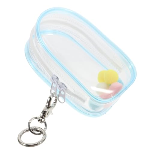 Zerodeko Transparente Figuren display tasche mit Reißverschluss und Schlüsselanhänger Tragbare Kleine Sammeltasche mit Staubschutz Vielseitige Aufbewahrung für Mini figuren und von Zerodeko