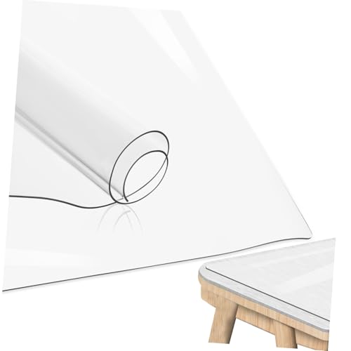 Zerodeko Transparente PVC Tischschutzfolie Tischdecke Abwaschbar und Strapazierfähig Vielseitig Einsetzbar für Esstisch Nachttisch Kommode Schützt Oberflächen vor Kratzern und Flecken von Zerodeko