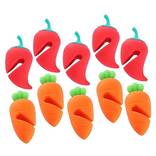 Zerodeko Überkochstopper – 10 Stück Topfdeckelheber Aus Silikon – Überkochschutz Für Die Küche – Chili- Und Karottenmodelle Zerodeko Überkochstopper – 10 Stück Topfdeckelheber Aus Silikon – Überkochschutz Für Die Küche – Chili- Und Karottenmodelle von Zerodeko