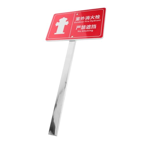 Zerodeko Wasserdichtes Feuerwehr Hydrantenschild für Außenbereich Hochsichtbarer Notfallschutz Wetterbeständiges Warnschild für Garten Feuerlöscher und Pumpenanschluss Einfache Montage von Zerodeko