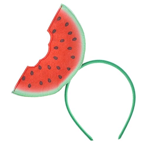 Zerodeko Wassermelonen-Stirnband Niedliches Plüsch-Wassermelonen-Haarband Obstkopf-Bopper-Haarband Anzieh-Cosplay-Kostüm Haar-Kopfschmuck-Zubehör Für Frauen Und Erwachsene von Zerodeko