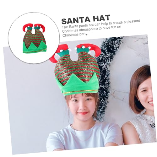 Zerodeko Weihnachtliche Kopfbedeckung Santa Claus Mütze Lustige Umgedrehte Weihnachtsmann Erwachsene Bequeme Atmungsaktive Kopfbedeckung Weihnachtsdekoration Fotorequisite von Zerodeko