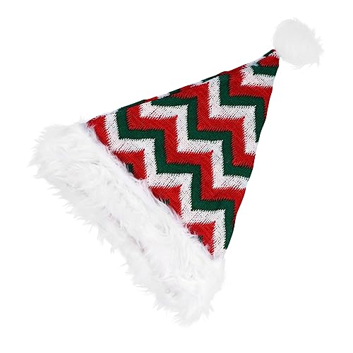 Zerodeko Weihnachtsmütze Gestreift aus Weichem Strick Plüsch Santa Claus Mütze Rot Grün Weiß für Erwachsene Festliche Weihnachtsdekoration und Warme Wintermode Zerodeko Weihnachtsmütze Gestreift aus Weichem Strick Plüsch Santa Claus Mütze Rot Grün Weiß für Erwachsene Festliche Weihnachtsdekoration und Warme Wintermode von Zerodeko