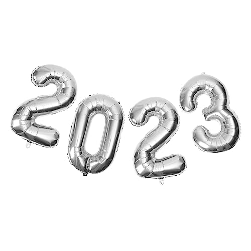 Zerodeko Zahlenballon Dekorative Aluminiumfolie für Neujahrsfeiern Partydekoration Geeignet für Zuhause Restaurant und Veranstaltungen von Zerodeko